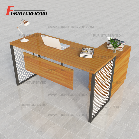 Sr. Executive Table with side rack  Model # TSET-0336